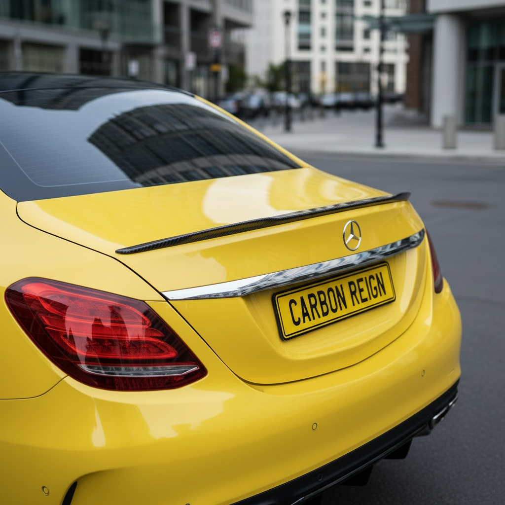 MERCEDES C CLASS AMG STYLE CARBON FIBER BOOT SPOILER 2015-2021