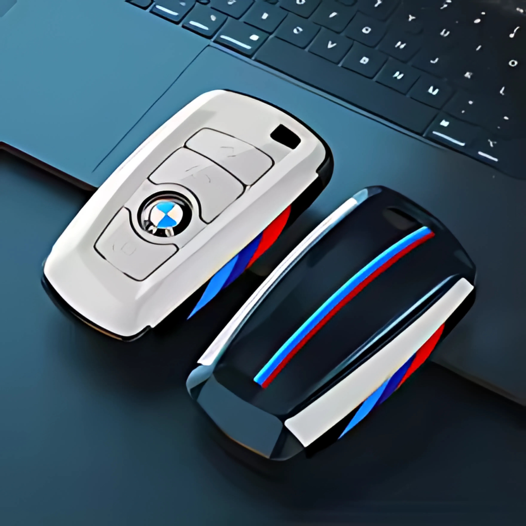 BMW CAR KEY COVER WHITE/BLACK
