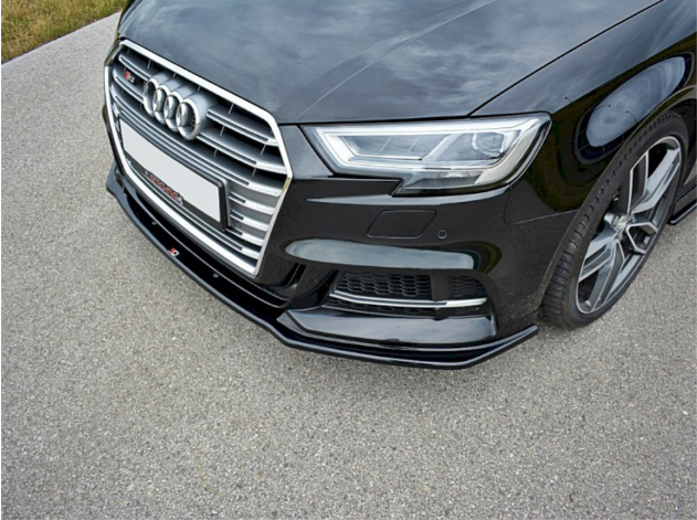 A3 - 8V Facelift: Gloss Black Maxton Front Splitter 16-20