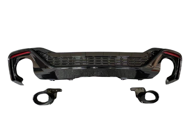 A5/S5 - B9.5 Facelift: Gloss Black RS5 Style Diffuser with Black Exhaust Tips 20-23