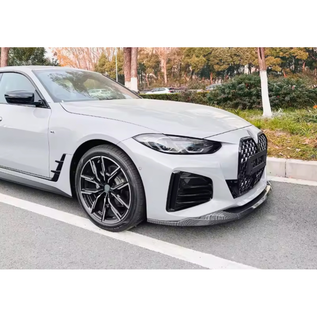 BMW 4 SERIES GLOSS BLACK/ CARBON FIBER FRONT SPLITTER 2020+