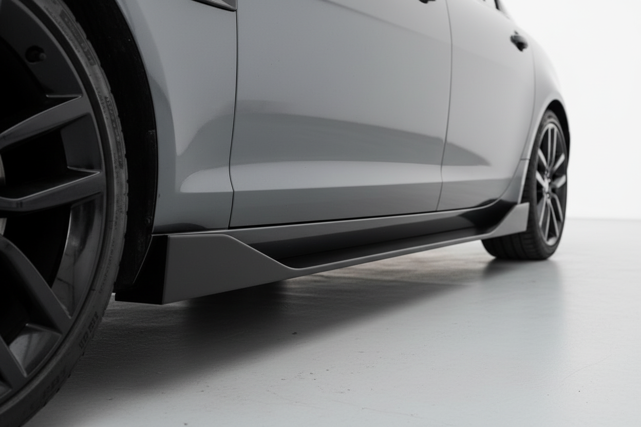 Jaguar Gloss Black Side Skirts Protector Trims