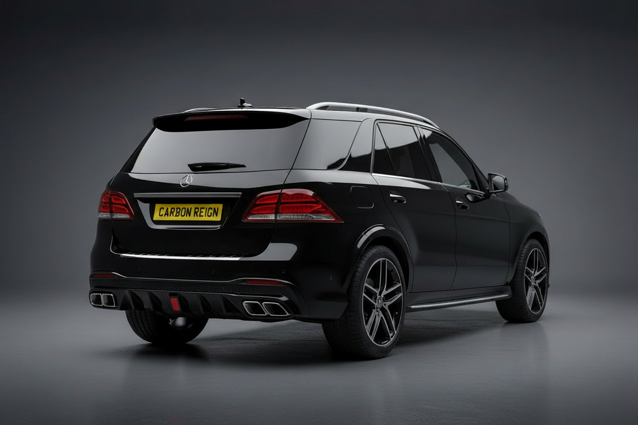 Mercedes GLE Maxton Design Gloss Black Rear Diffuser With LED Light