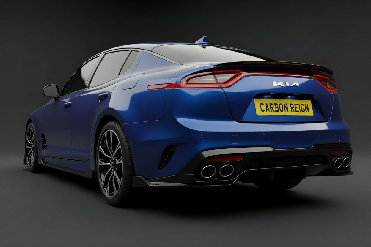 Kia Stinger Gloss Black Rear Bumper Splitter