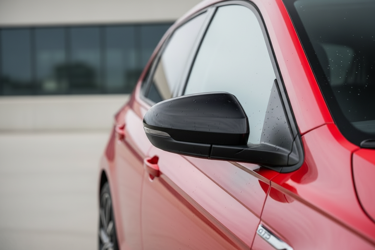Volkswagen Polo Gloss Black Mirror Caps