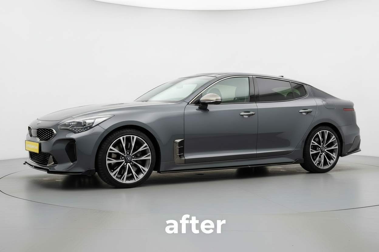 Kia Stinger Gloss Black Side Skirt