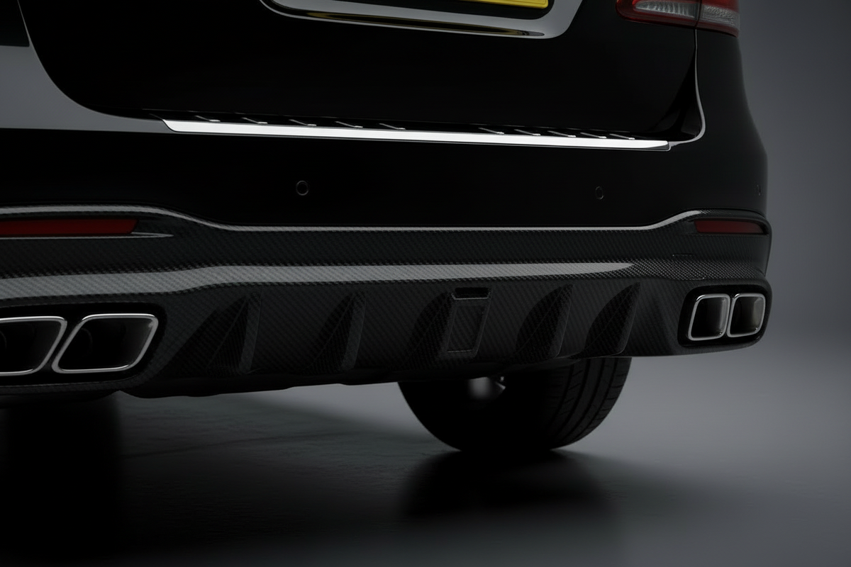Mercedes GLE Maxton Design Carbon Fiber Rear Diffuser With LED Light