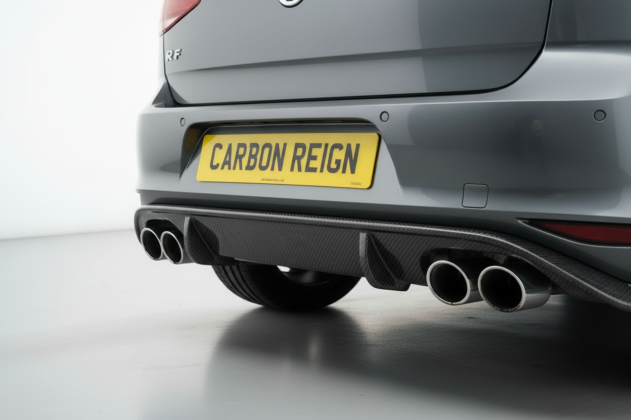 Volkswagen Golf R Carbon Fiber Rear Bumper Diffuser