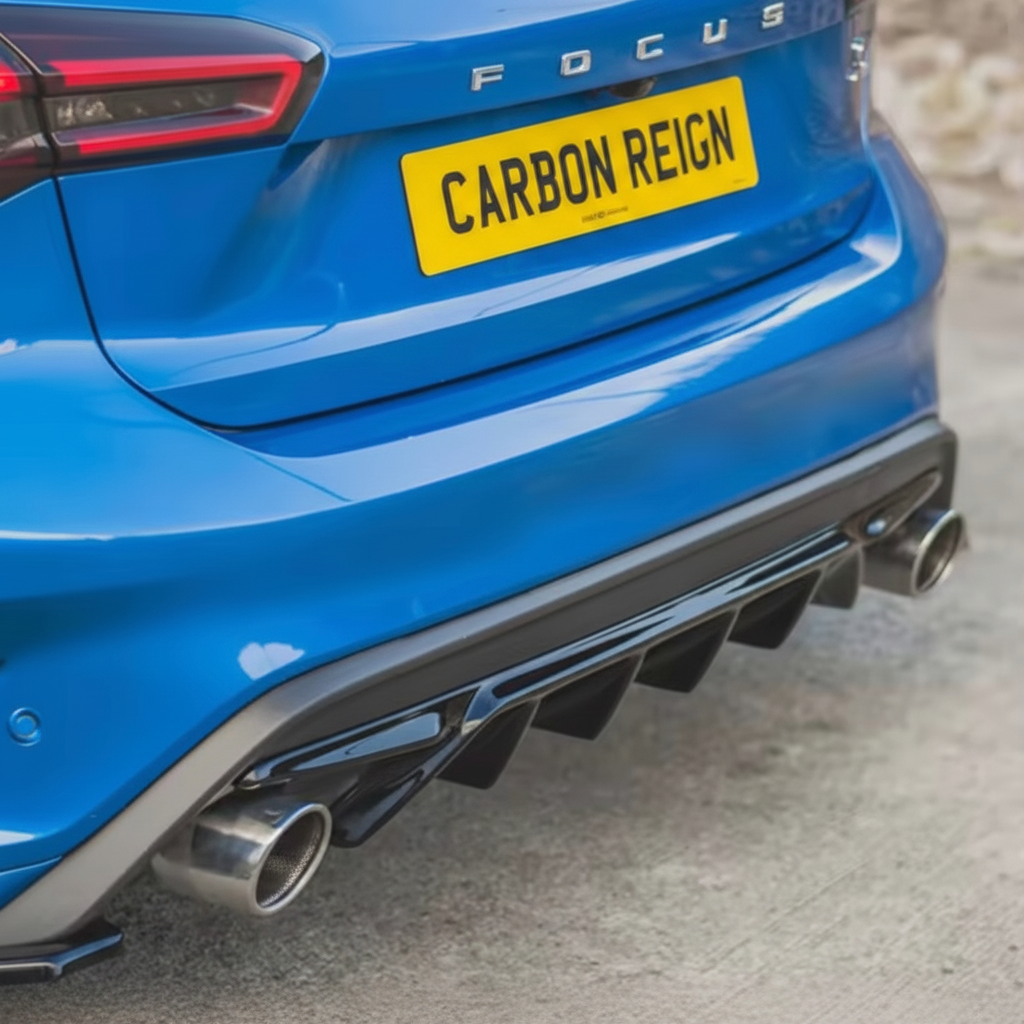 Ford Focus Gloss Black Maxton Style Rear Diffuser