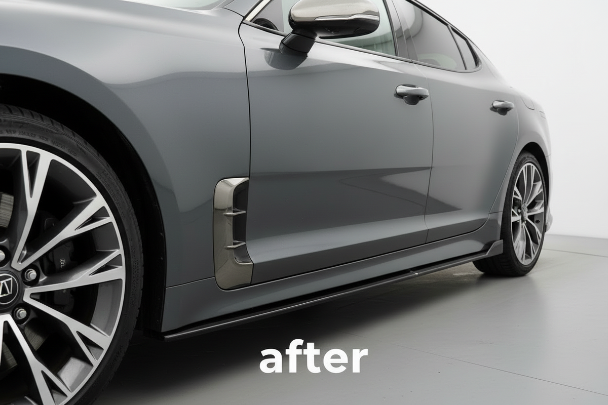Kia Stinger Gloss Black Side Skirt