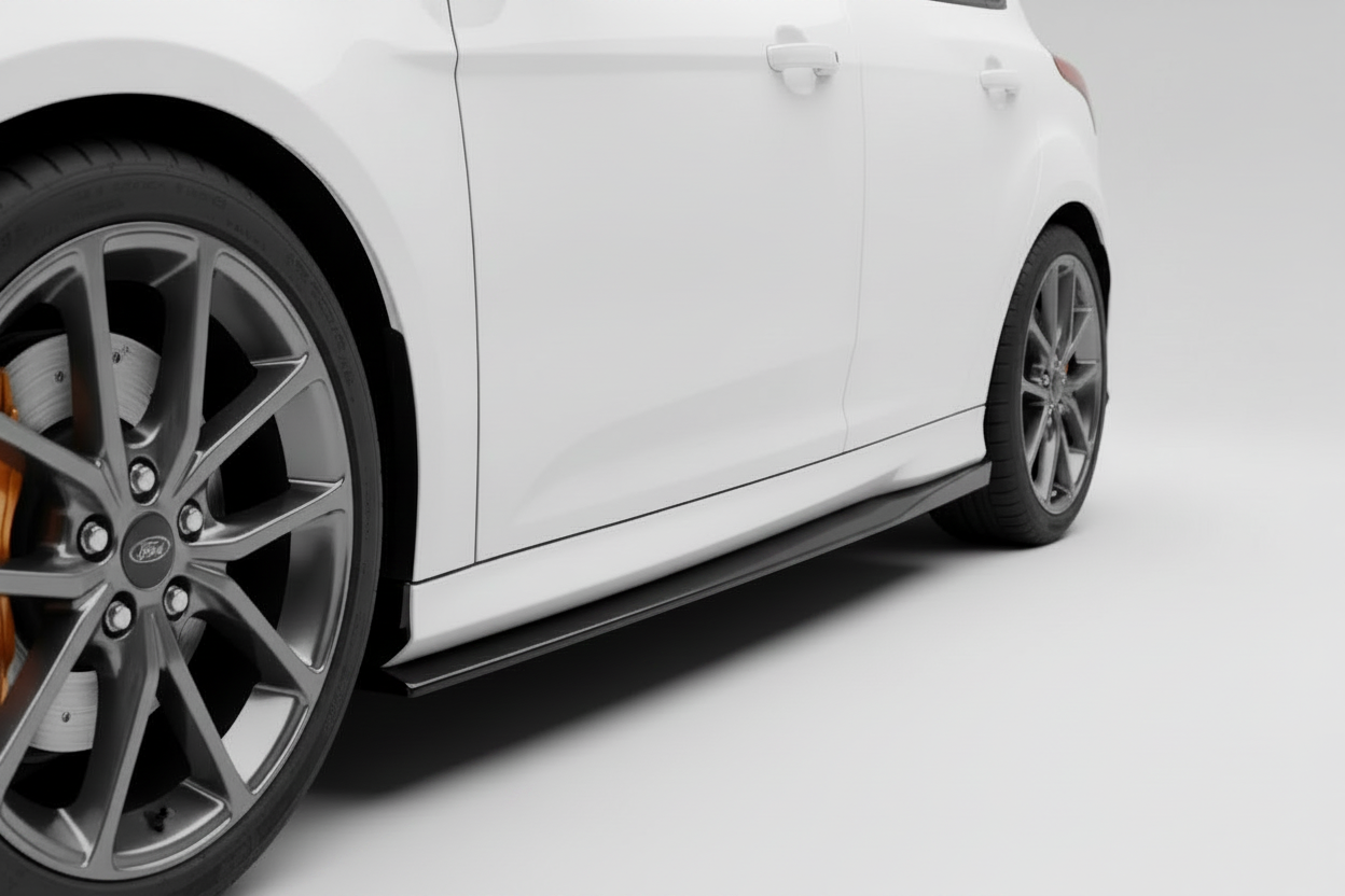 Ford Focus Gloss Black Side Skirts