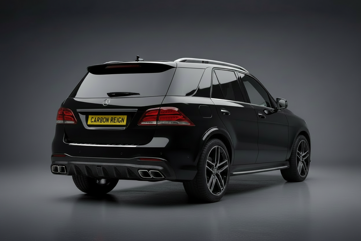 Mercedes GLE Maxton Design Carbon Fiber Rear Diffuser With LED Light