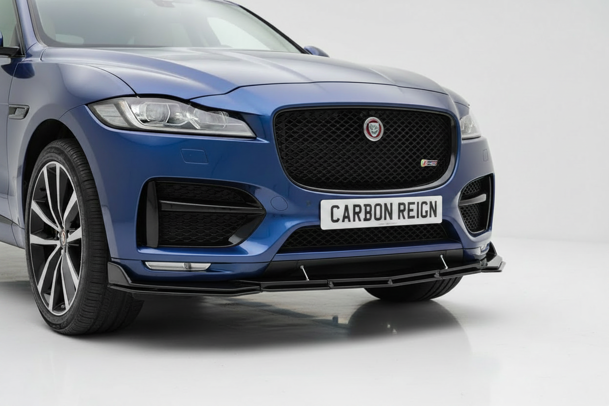 Jaguar F Pace Gloss Black Front Splitter