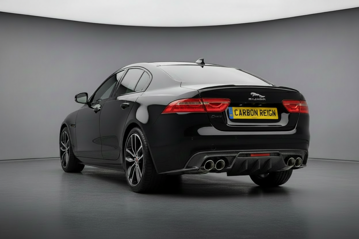 Jaguar XE Carbon Fiber Rear Dual Exhaust Diffuser