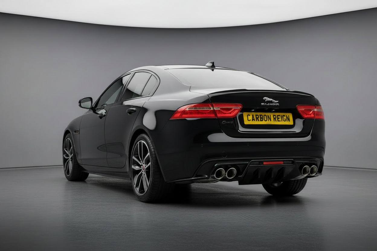 Jaguar XE Gloss Black Rear Dual Exhaust Diffuser