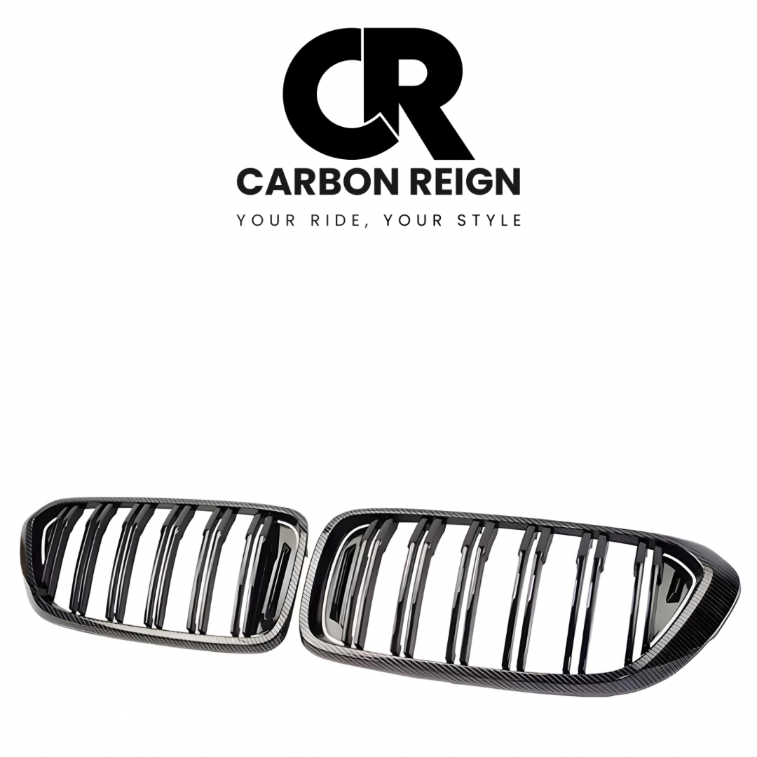 BMW 6 SERIES CARBON FIBER/GLOSS BLACK DOUBLE SLAT GRILL 2018-2020