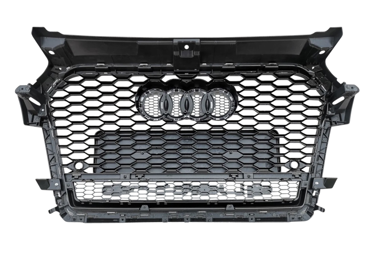 A1 - Facelift: Gloss Black RS Honeycomb Quattro Front Grill 15-18