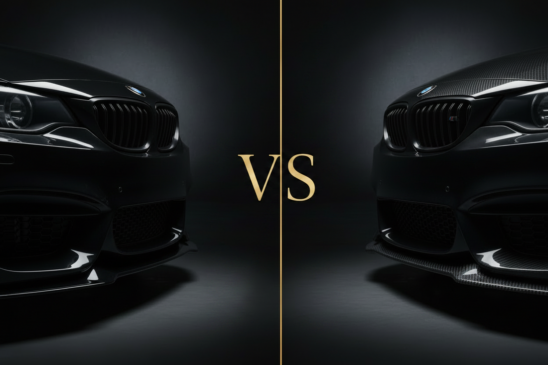 Gloss Black vs Carbon Fiber Parts