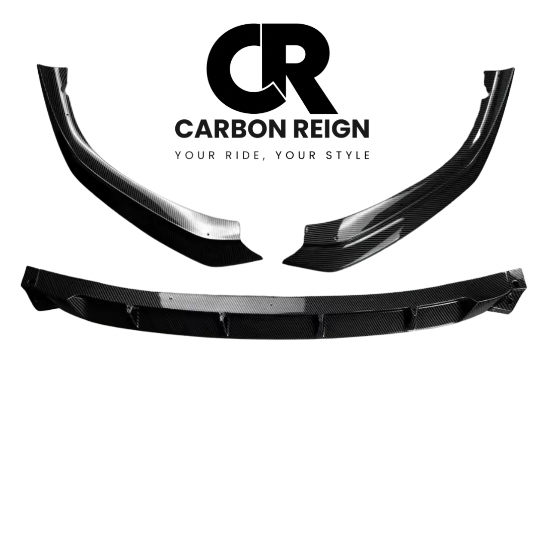 BMW 5 SERIES CARBON FIBER/GLOSS BLACK FRONT SPLITTER 2017-2020