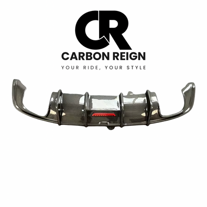 AUDI A4/S4 2016-2020 CARBON FIBRE AND GLOSS BLACK REAR DIFFUSER