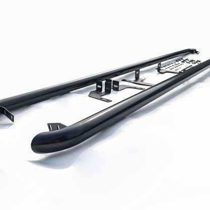 Ford Transit Custom MK1 Long Wheel Base (LWB): Gloss Black Side Bars 13-23