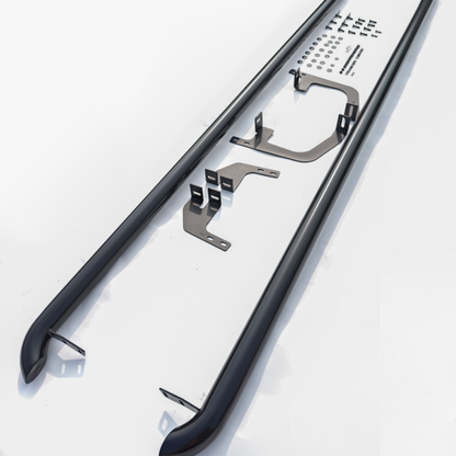 Ford Transit Custom MK1 Long Wheel Base (LWB): Gloss Black Side Bars 13-23