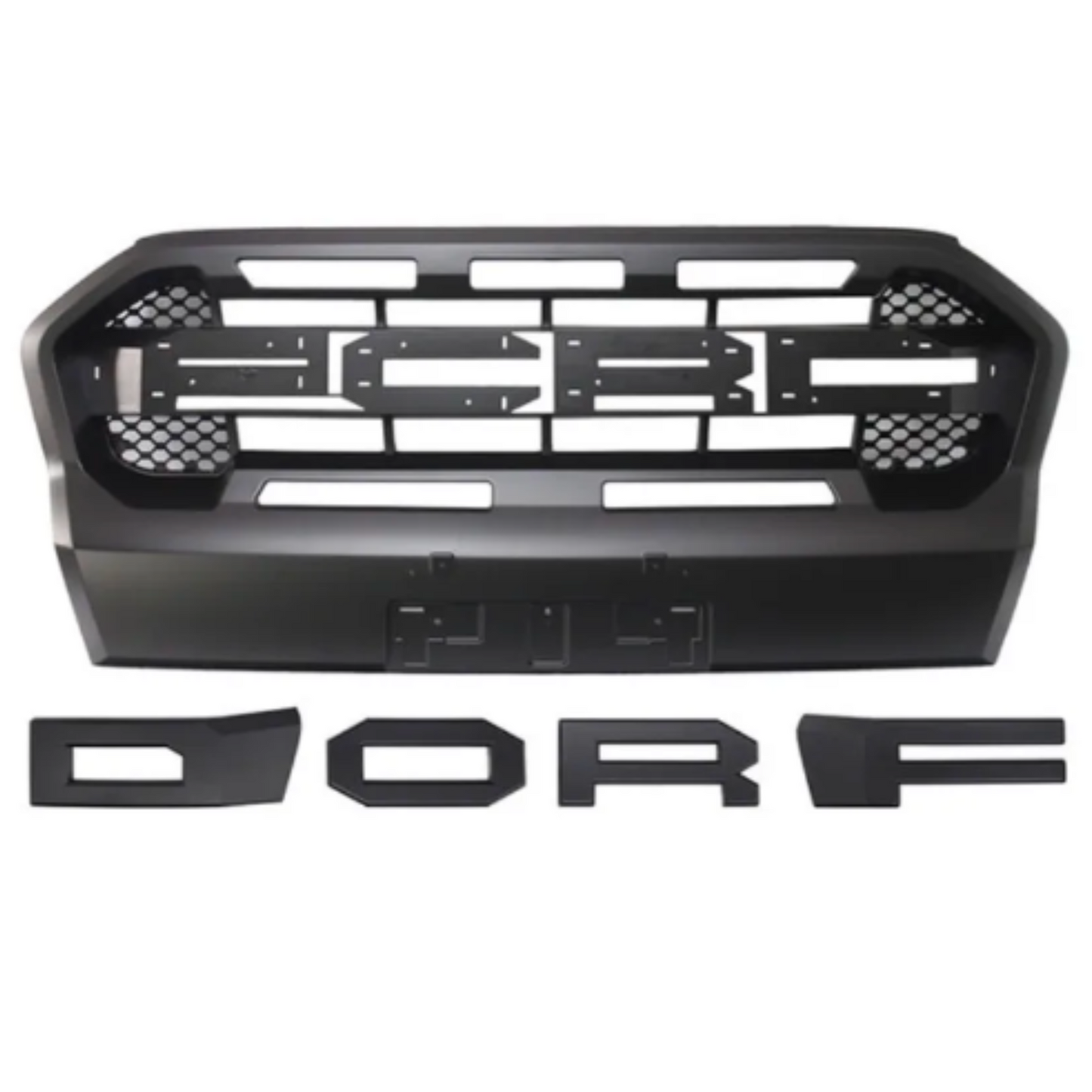 Ford Ranger - T8 Wildtrak: Matt Black Raptor Style Front Grill 19-22
