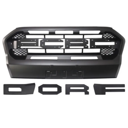 Ford Ranger - T8 Wildtrak: Matt Black Raptor Style Front Grill 19-22