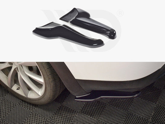 Model X: Gloss Black Maxton Rear Side Splitters V2 15+