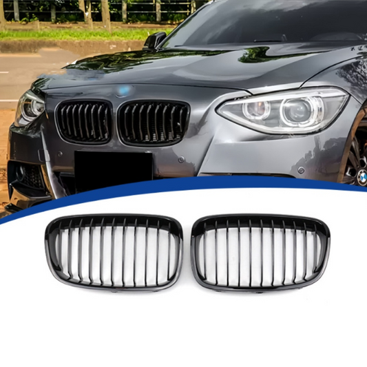 1 Series - F20/F21 Pre-Facelift: Gloss Black Single Slat Grill 11-14