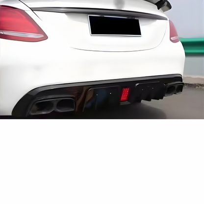 MERCEDES C CLASS C63 GLOSS BLACK REAR DIFFUSER