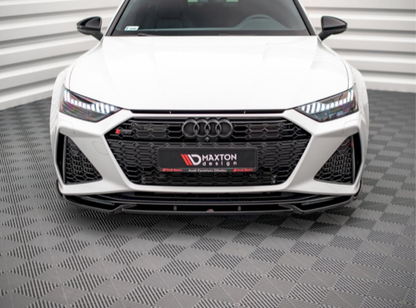 RS6 - C8: Gloss Black Maxton Front Splitter 19+