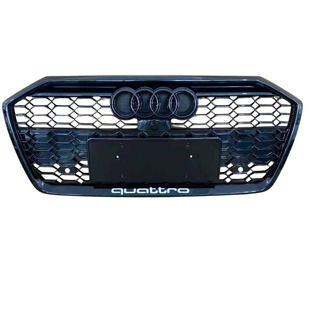 A6 - C8: Gloss Black Honeycomb Style Grill 18-22