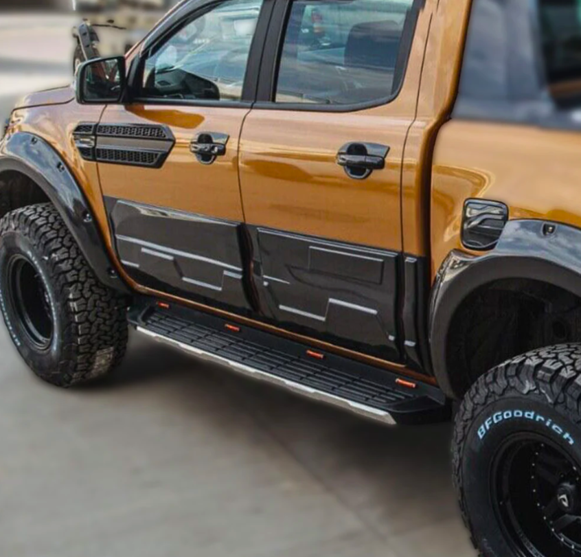 Ranger - T6/T7/T8: Gloss Black Body Cladding Kit 12-22