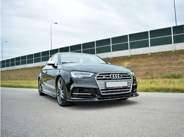 A3 - 8V Facelift: Gloss Black Maxton Front Splitter 16-20