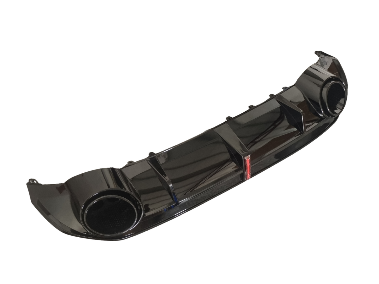 S3 - 8Y/8YS: Gloss Black RS3 Style LED Diffuser with Black Exhaust Tips 21+