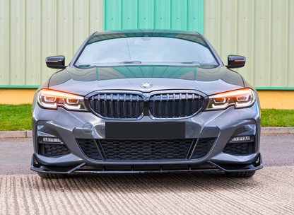 3 Series - G20/G21: Gloss Black 3D Style Front Splitter 19-22