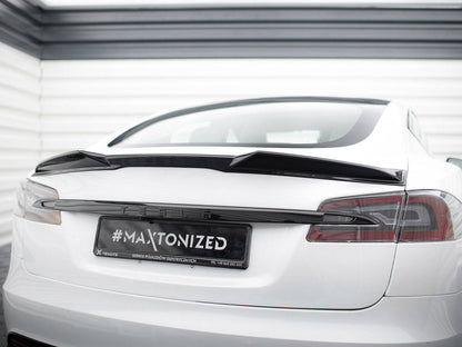Model S - Plaid Facelift: Gloss Black Maxton 3D Spoiler 21+