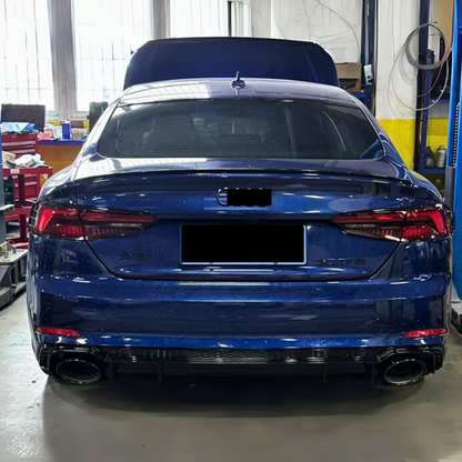 A5/S5 - F5 Pre-Facelift: Gloss Black RS Style Diffuser with Exhaust Tips 16-19