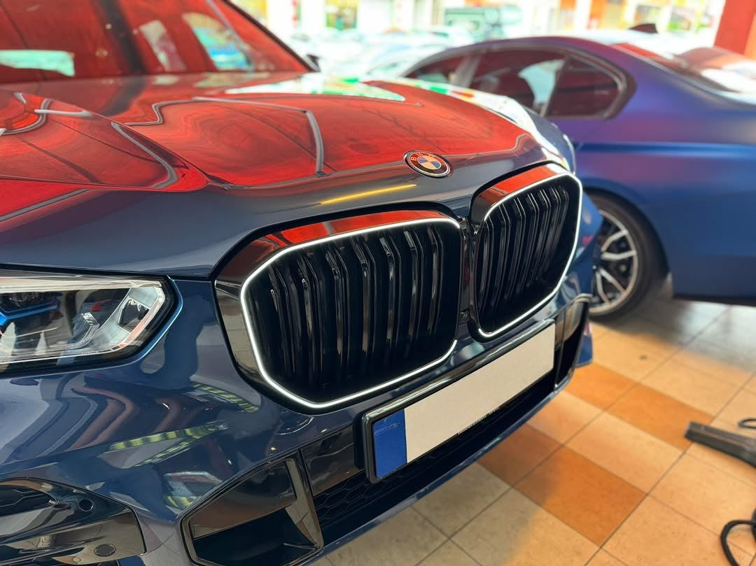 X5 - G05 Pre-Facelift: Gloss Black Double Slat Style LED Grill 19-22