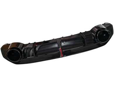 A3/S3 - 8YS Saloon: Gloss Black RS3 Style LED Diffuser with Black Exhaust Tips 21+