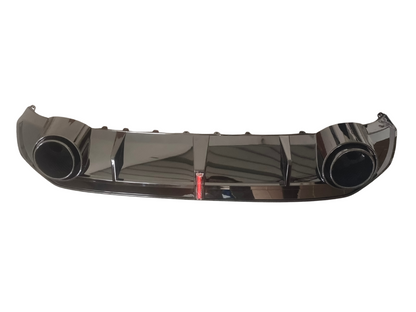 S3 - 8Y/8YS: Gloss Black RS3 Style LED Diffuser with Black Exhaust Tips 21+