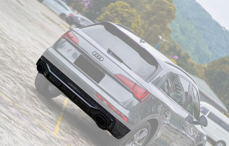 Q5/SQ5 - Type 80A: Gloss Black RS Style Diffuser with Black Exhaust Tips 21-24