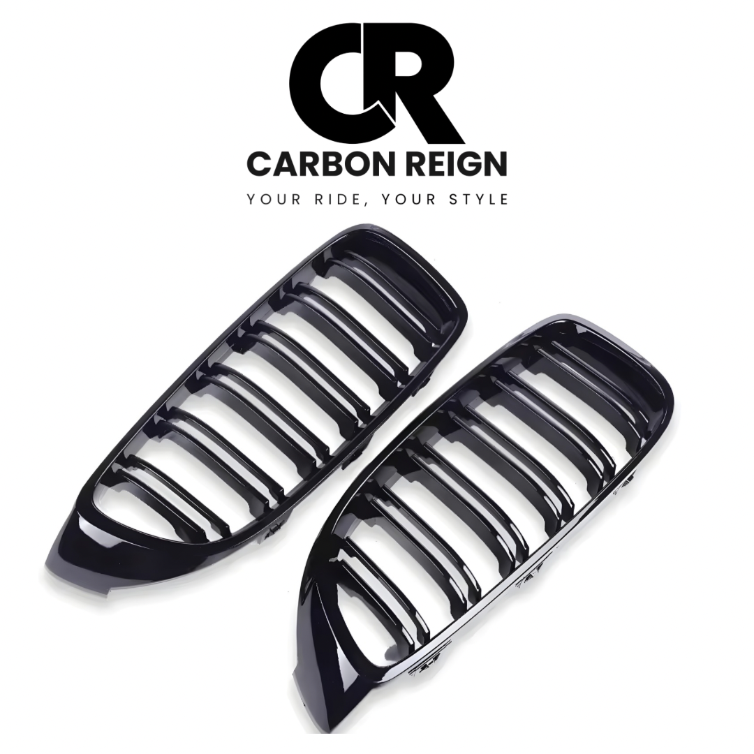 BMW 4 SERIES DOUBLE SLAT GRILL - GLOSS BLACK/CARBON FIBER 2013-2019