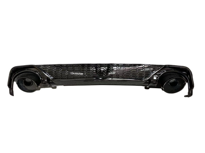 A6/S6 - C8: Gloss Black RS6 Style Diffuser with Black Exhaust Tips 19-23