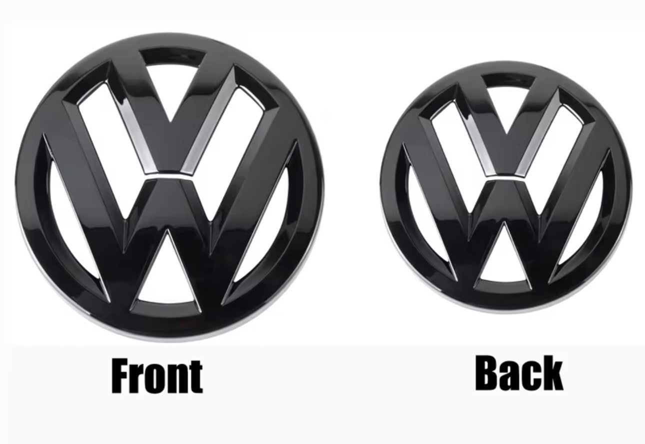 Volkswagen Gloss Black Badge Front & Back