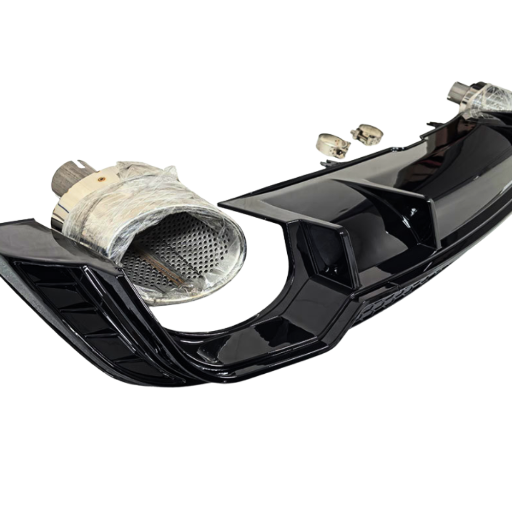 A5/S5 - F5 Pre-Facelift: Gloss Black RS Style Diffuser with Exhaust Tips 16-19