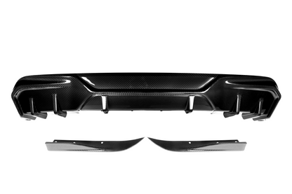 4 Series - i4: Dry Carbon Fibre SOOQOO Style Rear Bumper Diffuser 22+