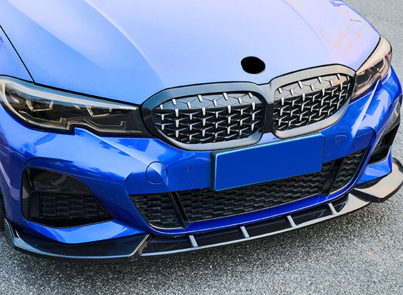 3 Series - G20/G21: Gloss Black 3D Style Front Splitter 19-22