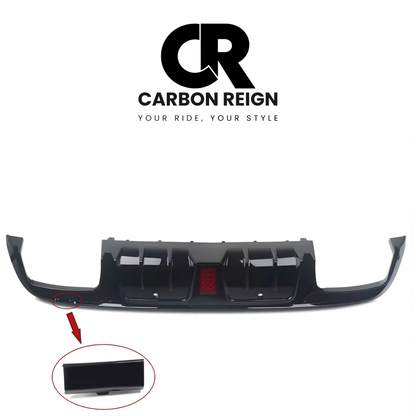 MERCEDES C CLASS C63 GLOSS BLACK REAR DIFFUSER